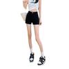 Summer 2024 Women's Black High-Waist Slim Denim Shorts, Korean Edition