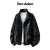 TOM ADAM Men's Stand-Collar Trendy American Casual Jacket