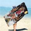 1Pc Santa Claus Reindeer Beach Towel Microfiber Beach Towel Thin Absorbent For Beach Swimming Yoga Bath Sports