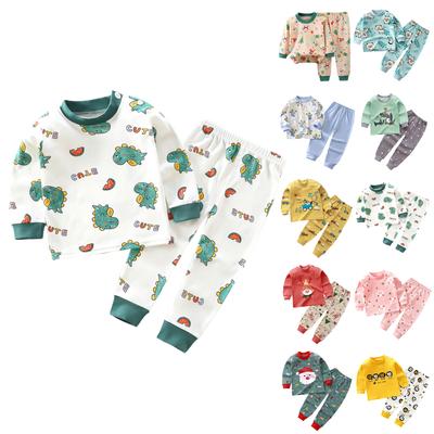 Kinder Jungen und Mädchen Hauskleidung und Pyjamas Langarm-Oberteile und Hosen Sets