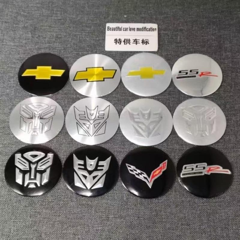 56-65mm Car Wheel Center Hub Cap Emblem Sticker Accessories For Chevrolet Cruze Sonic Silverado Trax Camaro Captiva Aveo Z71 SSR