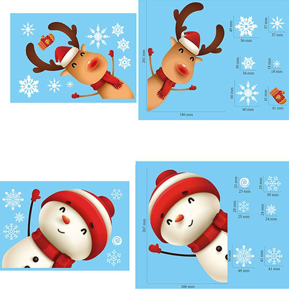 Home Decoration Deer Santa Claus Merry Christmas Xmas Decals Wall Stickers