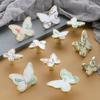 Butterfly Shaped Cabinet Knobs Unique Chinese Painting Pattern Easy Install Furniture Handles for Wardrobe Drawer