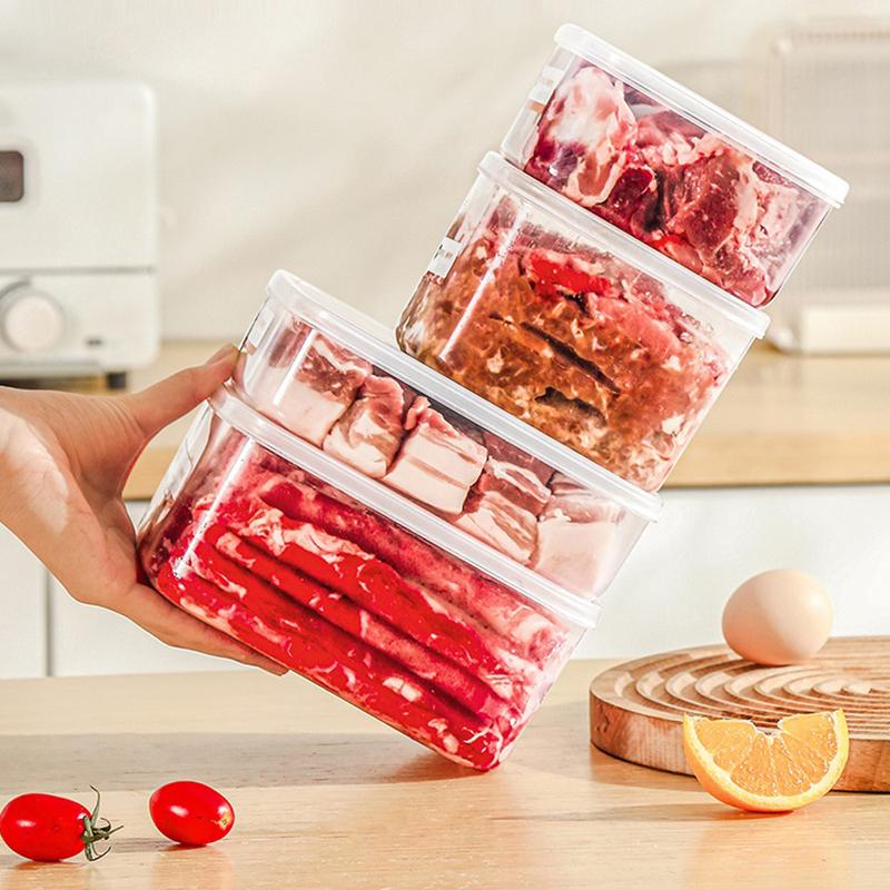 700-1400Ml Refrigerator Food Storage Boxes Frozen Meat Fresh-Keeping Boxes Portable Fruit Food Storage Container Kitchen Tools
