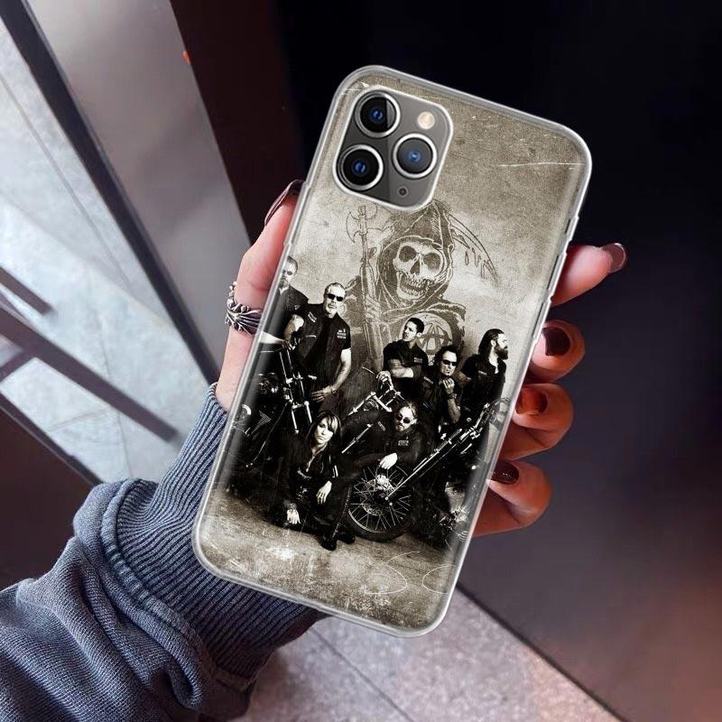 Custodia per Telefono TV Eua di Sons Of Anarchy per iPhone 17 Air 11 13 Mini 14 15 Plus 16 12 Pro Max 16E SE 7 8 Modello Copertura Posteriore Morbida in TPU