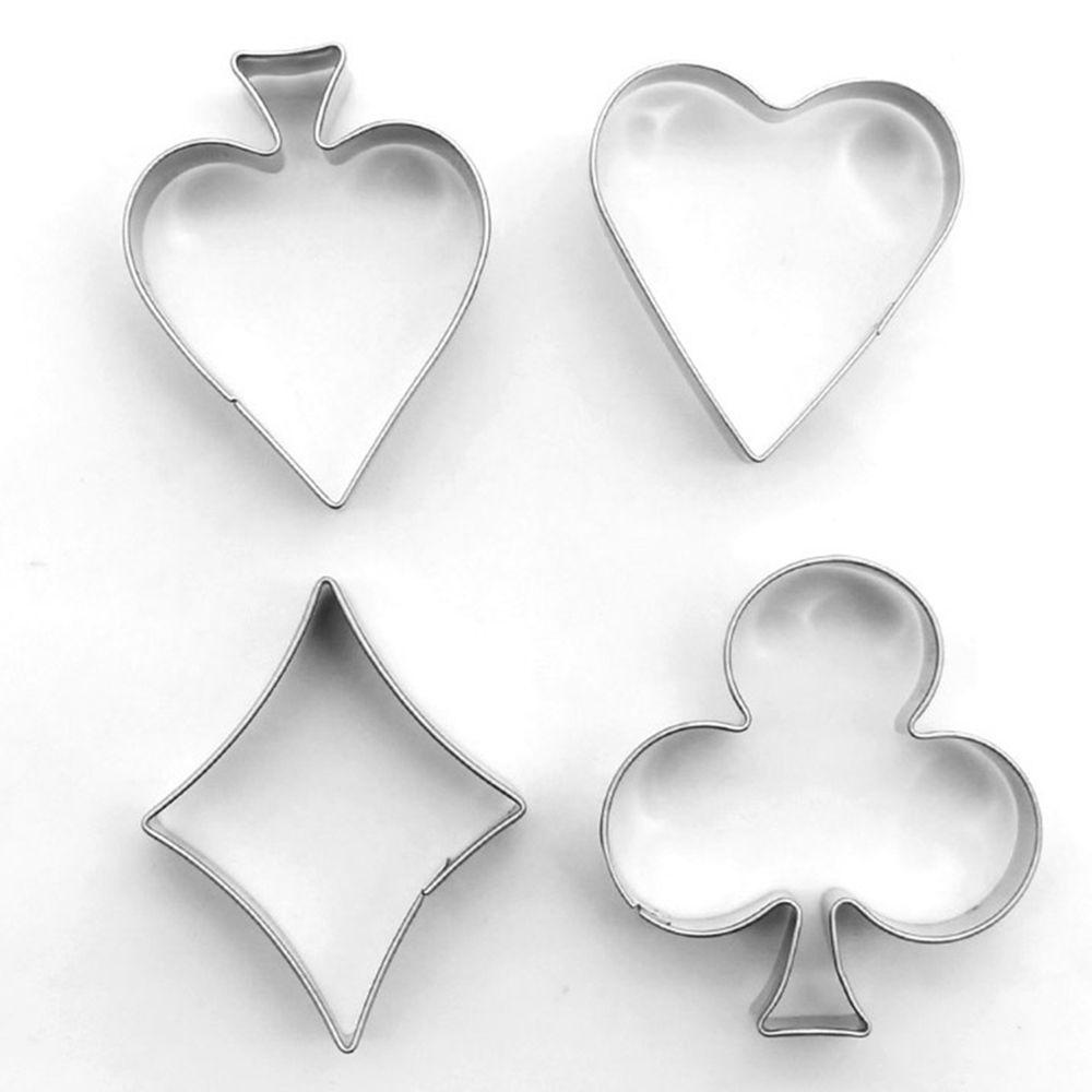 Dekorieren Pokerform Kreuz Fondant Keksform Ausstecher Edelstahl Spielkartenform