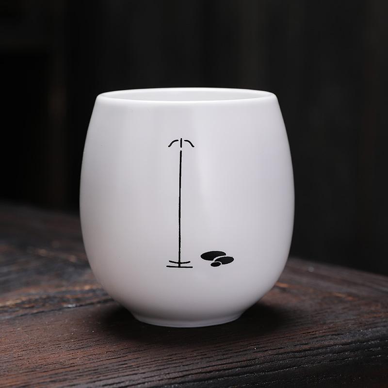 Ceramic Single Cup Coffeeware Teaware Kung Fu Tea Accessories Cups Kitchen Dining Bar Home Garden