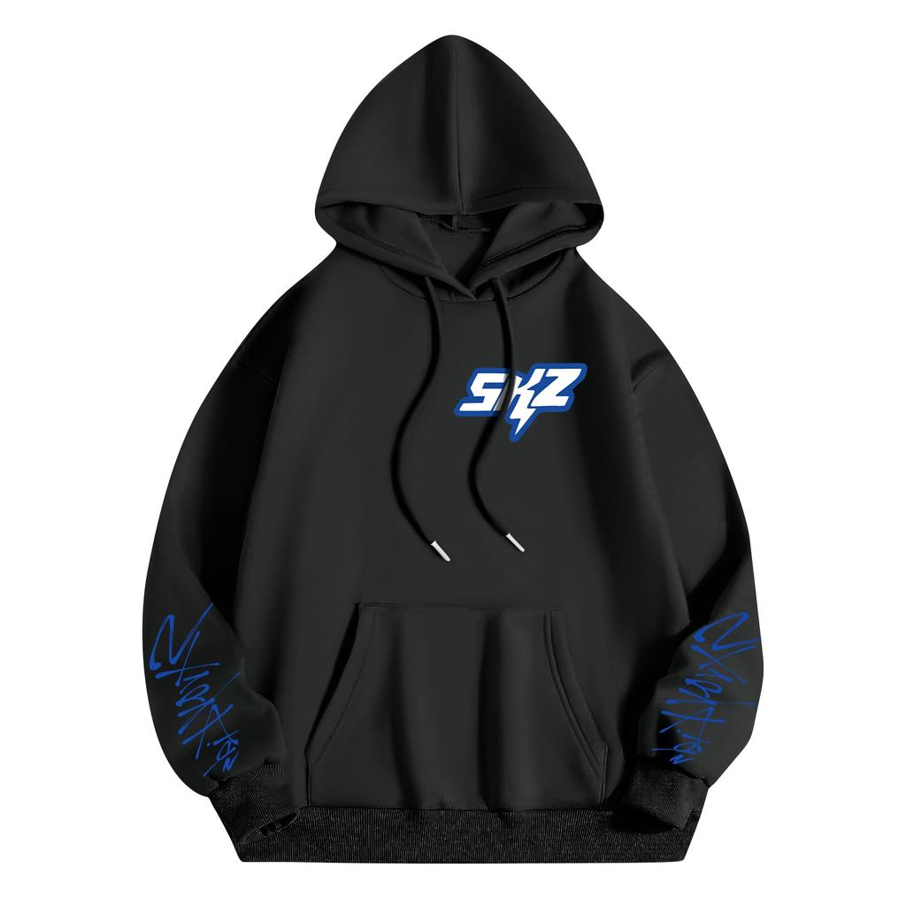 Roupa Casual Feminina da Moda Fato de Treino Top de Manga Comprida Moletom com Capuz Estampado