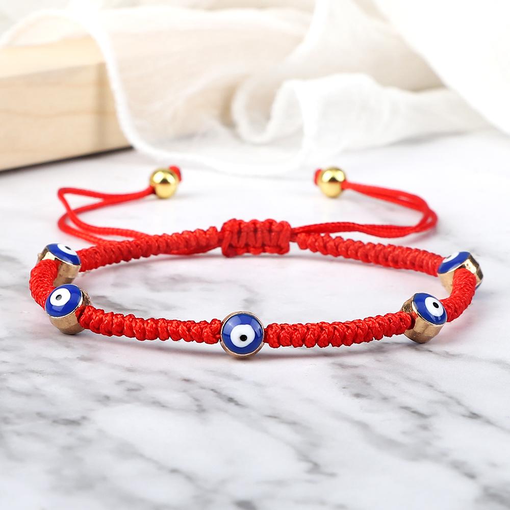 New Red Nylon Thread Evil Eye Braided Bracelet for Women Men Vintage Butterfly Elephant Couple Jewelry Gift