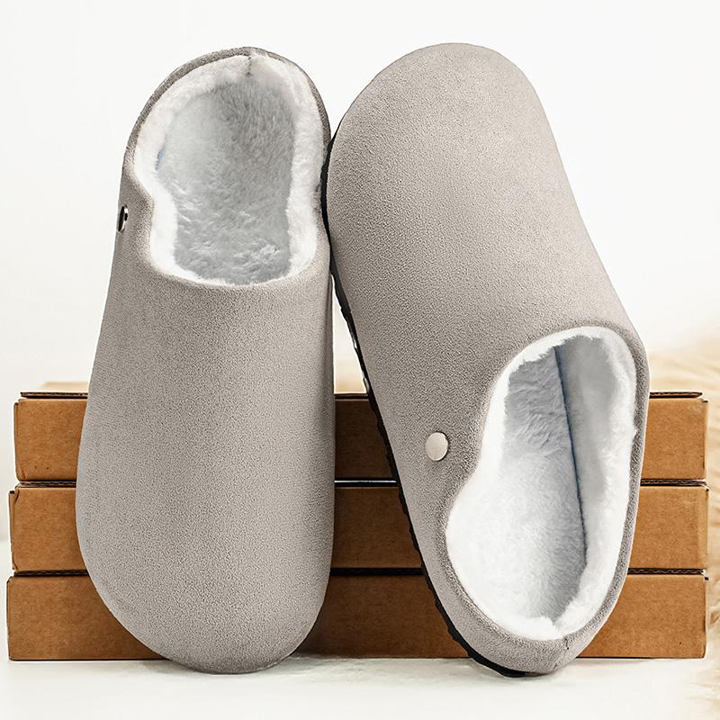 Heren Suède Leer Pantoffels Mules Dames Comfort Aardappel Schoenen Mode Voetbed Heren Klomp Schoenen met Voetboogsteun Kurk Winterschoenen