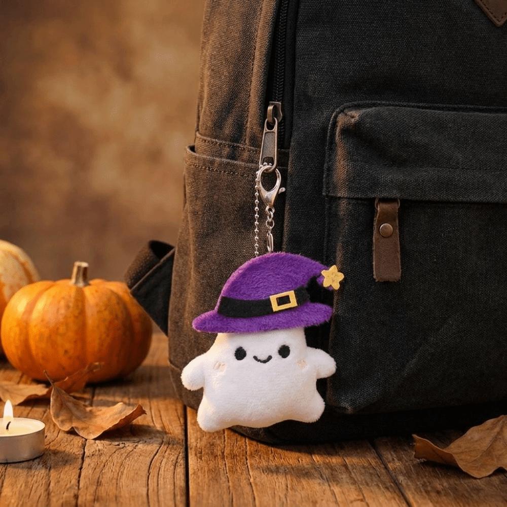 Funny Halloween Plush Keychain Pumpkin Head Bag Charm Cartoon Plush Pendant  Gift Giving