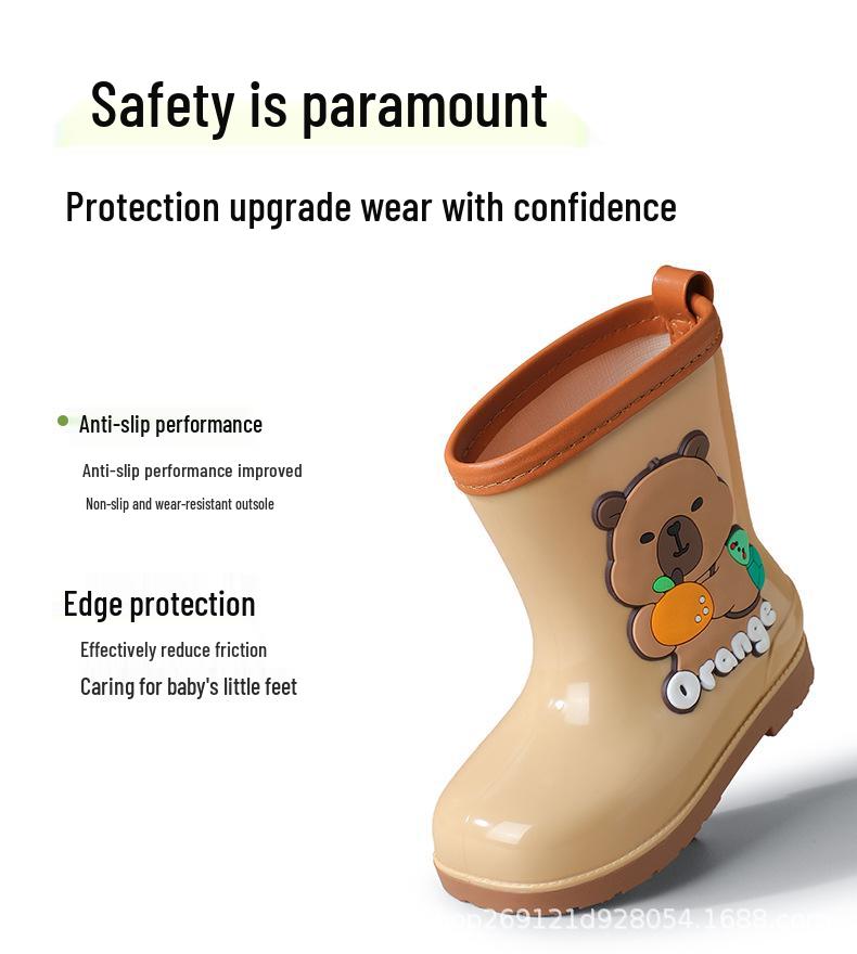 Kinder-Strapazierfähige Wasserdichte Gummistiefel - Rutschfest & Verdickt, Süßes Capybara-Design für Jungen & Mädchen