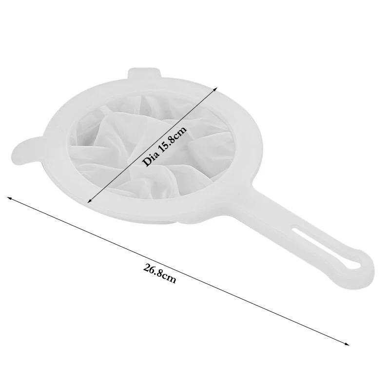 200 Mesh Küchenfilter Feinmaschiges Sieb Sieb Nylonfiltersieb Plastiklöffel Sojamilch Saft Joghurt Lebensmittelsieb Küchenutensilien
