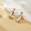 Retro Catching Eye Five Pointed Star Alloy Earrings Ideal For Women Trendy