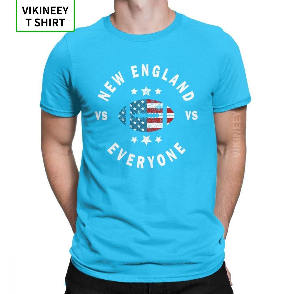 Unisexs T Shirts Funny Distressed New England Vs Everyone Amazing Fans Patriots Tees Crew Neck Clothing Cotton Summer Tshirt