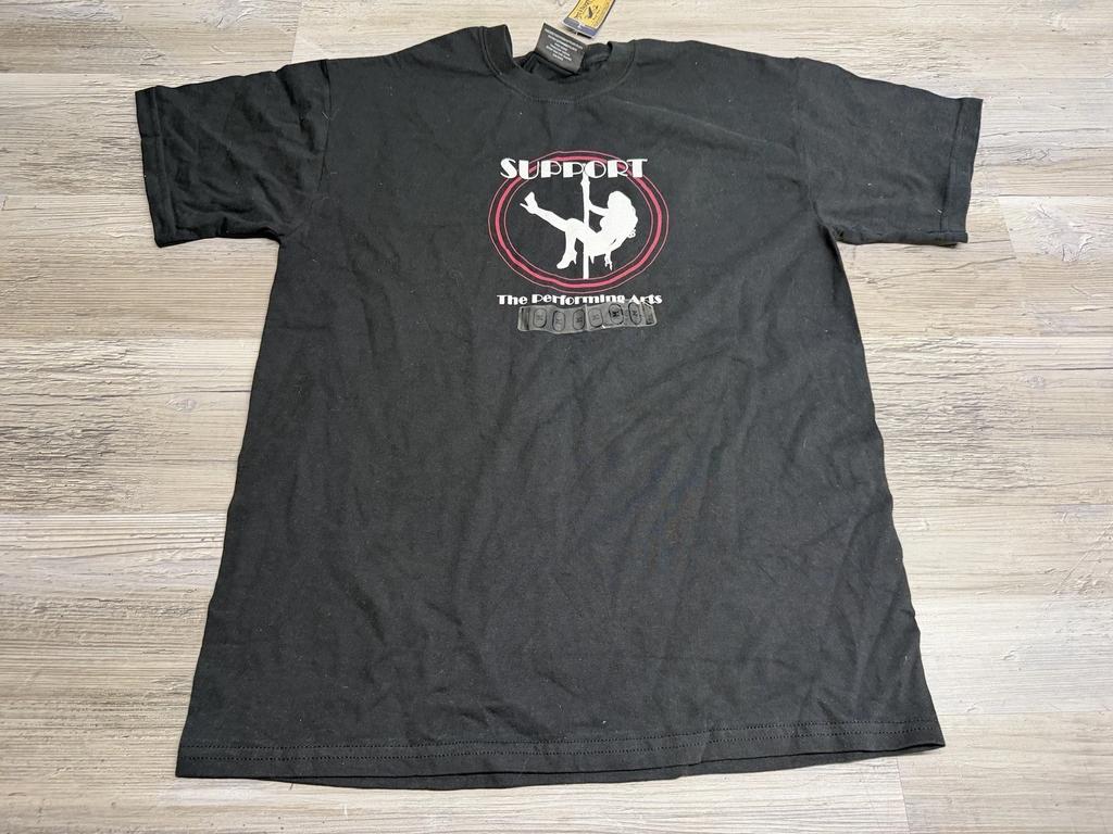 Vintage Y2K Stripper Tee Shirt Steve & Barry's Support The Performing Arts Sz M
