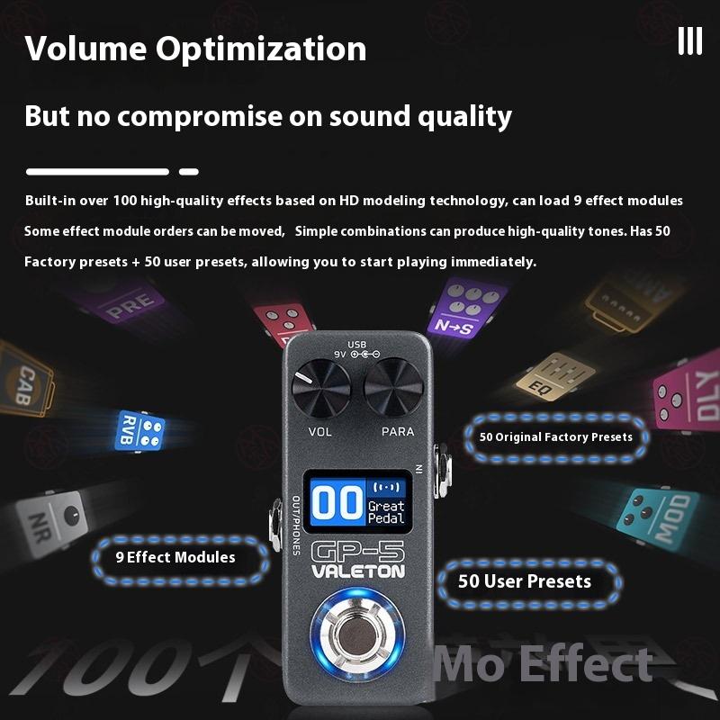 Gp-5 Electric Guitar Integrated Effect Device Processor/Nam&Ir Loader Supports Loading Enclosure Third-Party Ir File