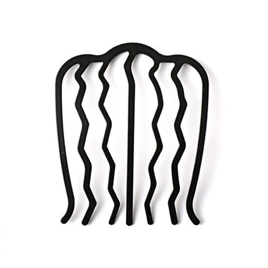 

Hair Insert Comb Messy Bun Hair Pin Metal Wave Shape Hair Fork for Parties Small