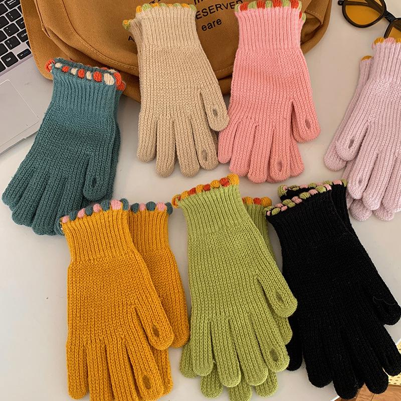 Koreanische Winter-Fingerlose Wollhandschuhe für Damen - Warm, Winddicht, Touchscreen-freundlich