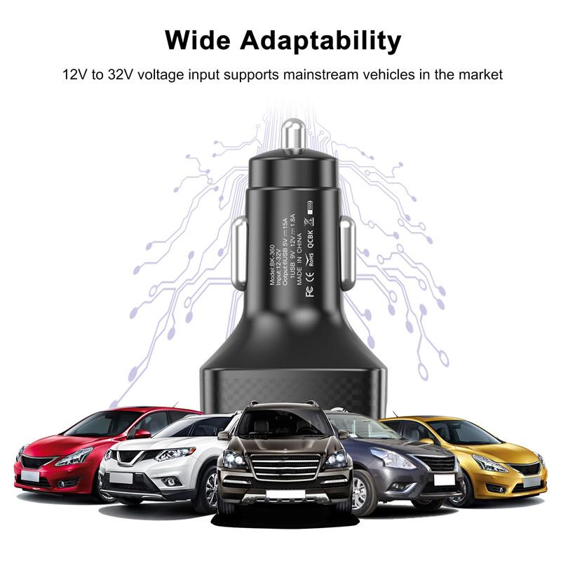 6 Ports USB Car Charge 75W Quick 15A Mini Fast Charging For Mobile Phone Charger Adapter In Car