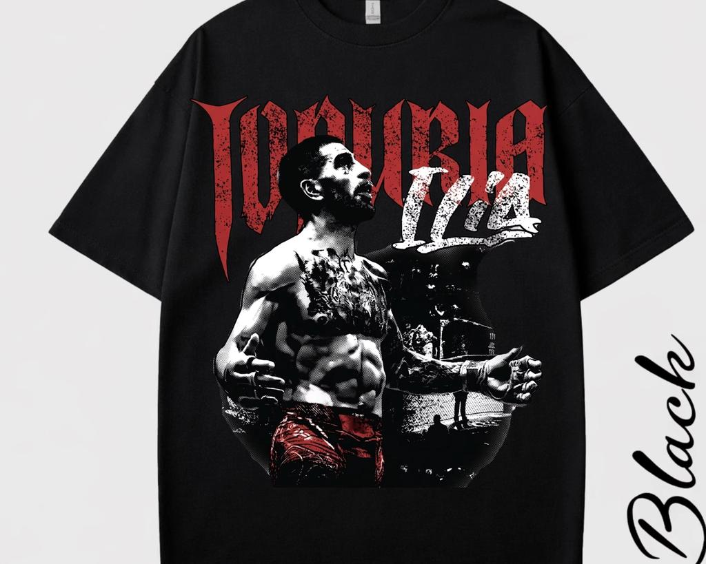 2026 New Ilia Topuria El Matador White House Card Graphic‑Print Unisex Loose Short‑Sleeve T‑Shirt, Y2K Street‑Wear Summer Top Women And Men T-Shirt