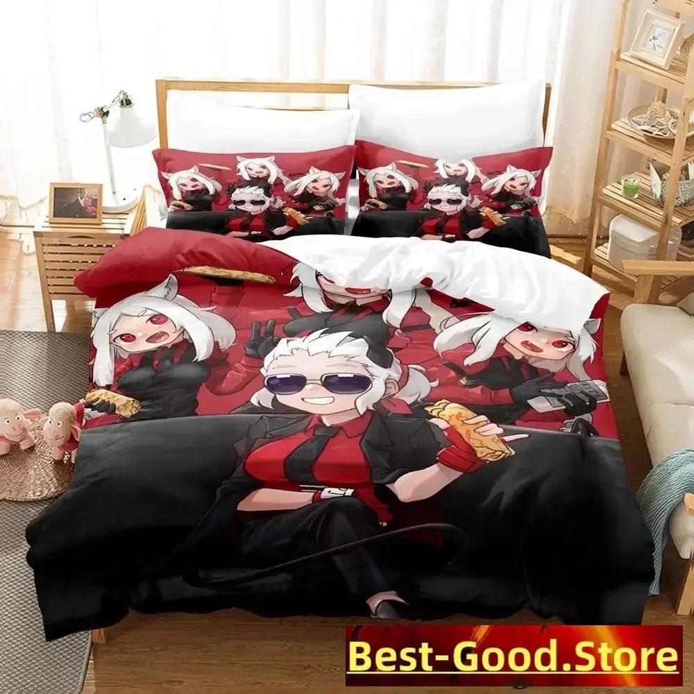 Helltaker Bedding Set Duvet Cover Sheet Printed Bed Set Pillowcase Bed Full Queen King Size Comforter Bedroom