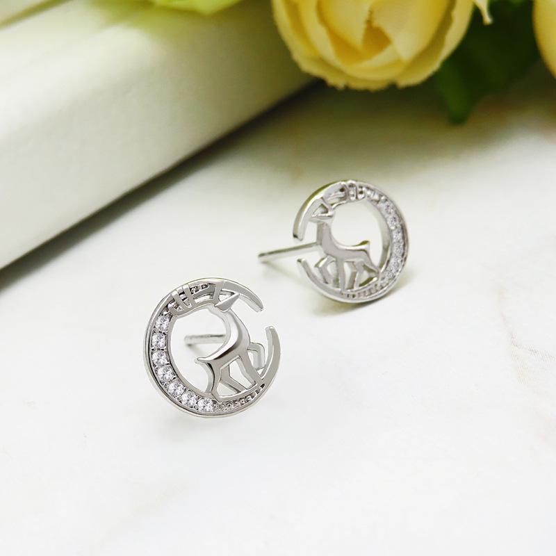 925 Sterling Silver New Zircon Earrings for Women High Quality Exquisite Student Girlfriend Fashion  Jewelry Accessories Gift