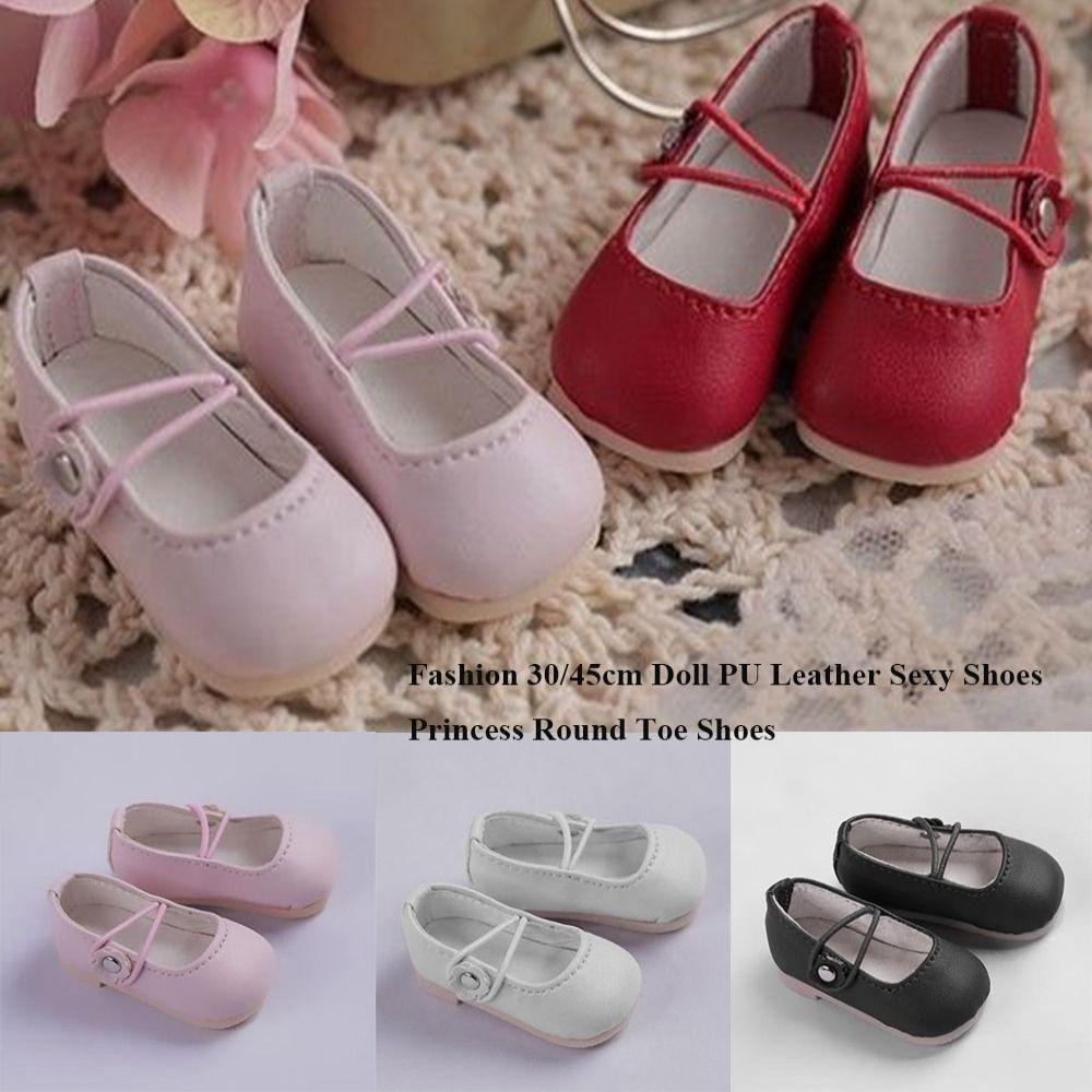 

Sexy Princess Doll Shoes Fashion Play House Shoes Round Toe Shoes for 1/4 1/6 BJD 30/45cm Dolls 1/6 Black
