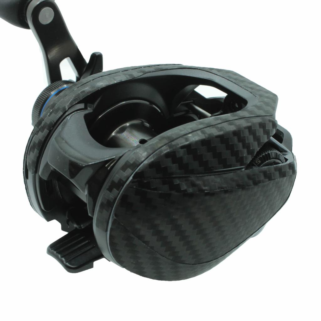 CUSTOM Custom Aufkleber für YOROI 23SLX DC Baitcasting Kratzschutz SEAT.JP Rolle, (Schwarz, Linkshänder)