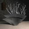 Creative Nordic style Resin vase modern abstract Fan-shaped vase Decoration crafts Home Decorations Dried flowers