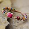 Natural Imperial Stone Agate Hand-woven Friendship Bracelet Couple Jewelry