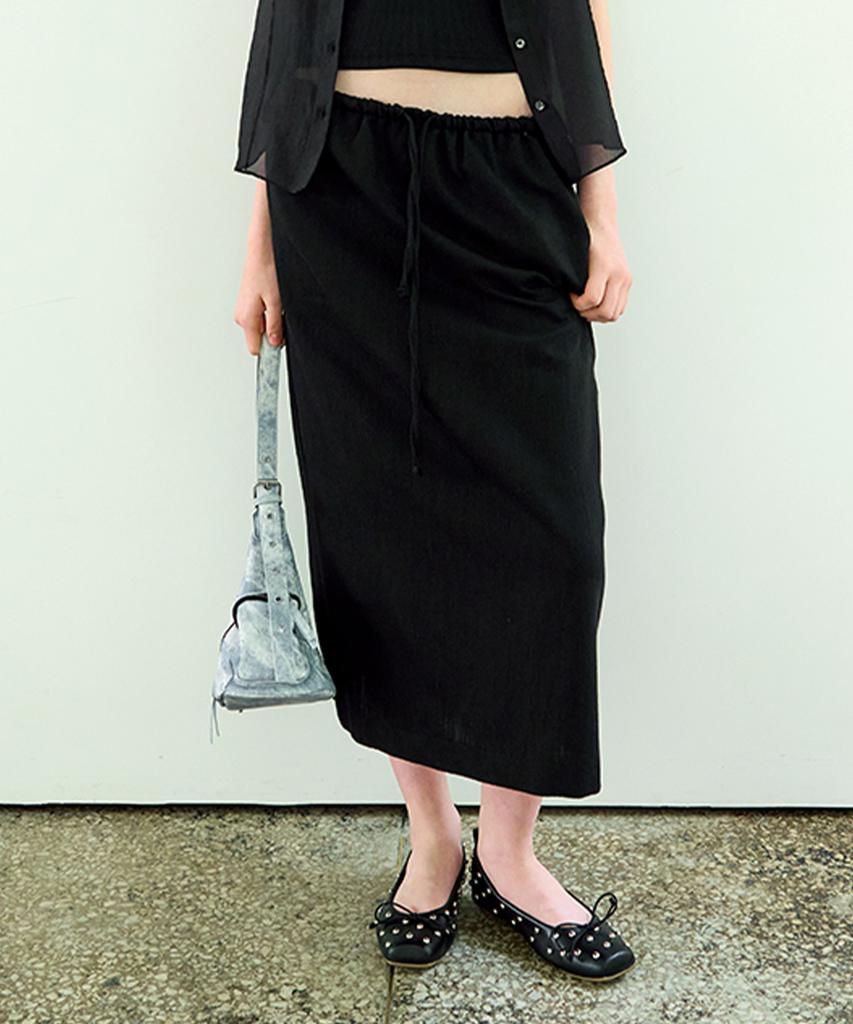 Wimenong Lea Slub-Cotton Long Skirts
