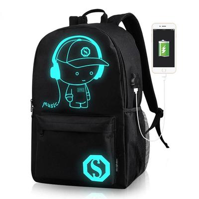 Luminous Laptop USB Backpacks for Boys/Girls Casual Student School Bags Men/Women Outdoor Travel Waterproof Backpacks
