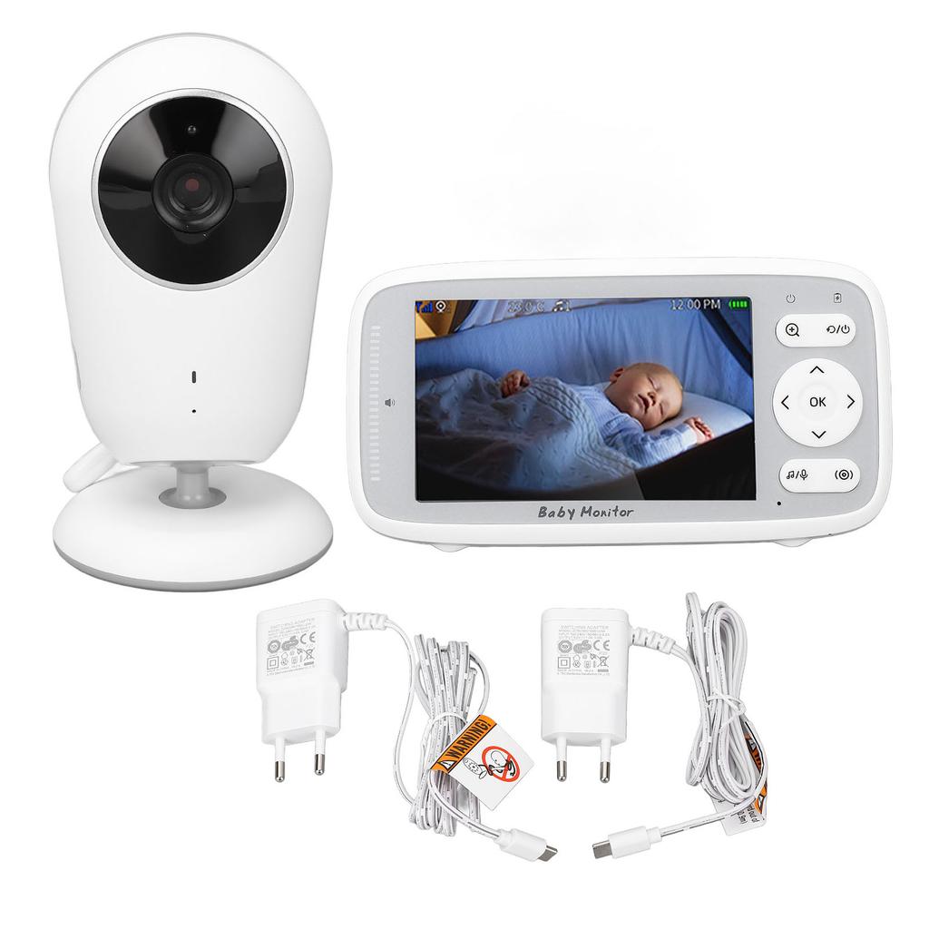 Infant Camera with 4 Inch LCD Screen 1MP Wireless Two Way Talk Lullaby Night Vision Temperature Surv