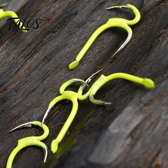 Live Bait Hook 10Pcs Metal Classic Double Fishing Hooks, High Carbon Steel Hooks with Earthworm Barbs, Sharp Open Shank Anti-Escape for Freshwater