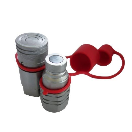 NAIWO 1/4 BSP NPT Flush Face Steel Hydraulic Quick Disconnect Couper Set ISO16028