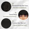 Synthetic 12 Inch Short Bob Black Wig With Bangs for Women Natural Looking Soft Hair Replacement Wigs Velma Kelly Halloween