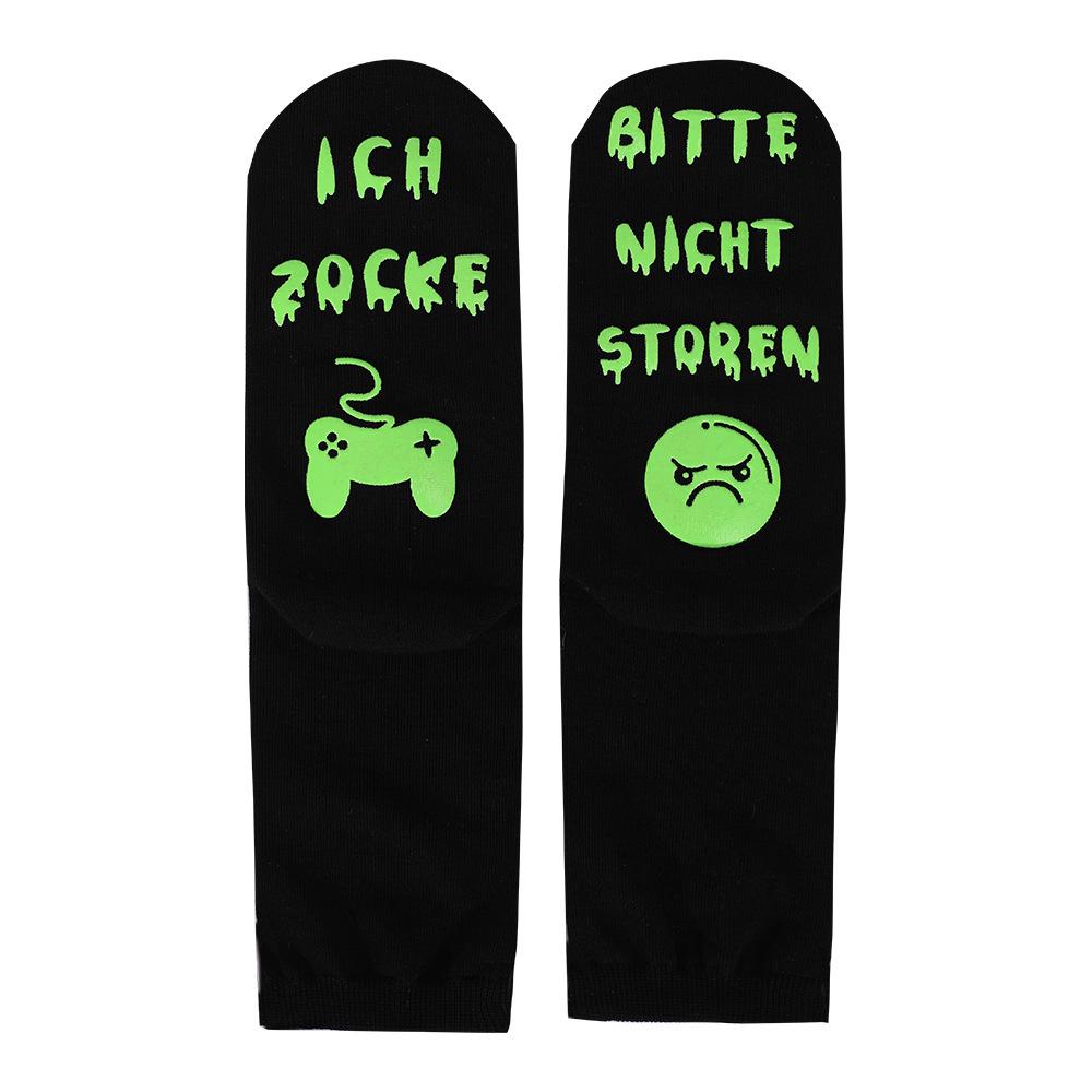Trendy Luminous Gaming Socks: Sweat-Absorbing, Non-Slip, Large-Size
