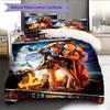 Anime Pattern Bedding Quilt Set Quilt Cover Pillowcase Home Decoration Birthday Gift (1 * Duvet Cover + 2 * Pillowcase, Without Core)