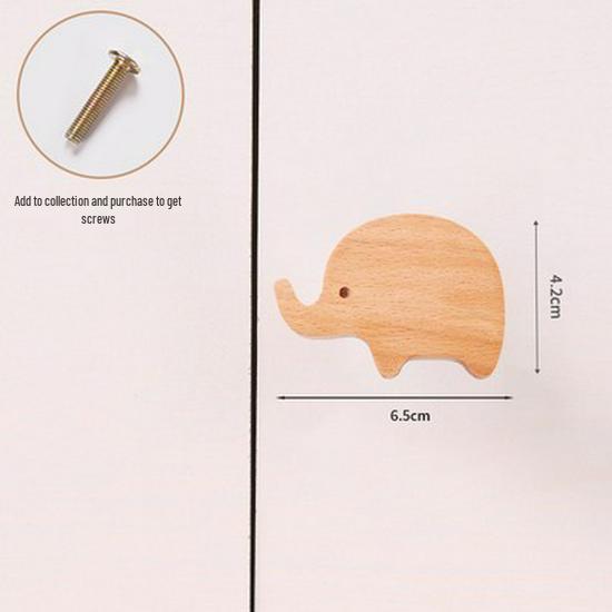 Nordic Star Moon Cloud Children's Wardrobe Handle - Solid Wood