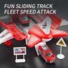 Airplane Children'S Car Model Toys Inertial Model Simulation Planes Multifunctional ToysRandom 3 Cars1 Helicopter6 Road Signs
