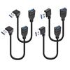 USB 3.0 Right Angle Extension Cable High-Speed Data & Fast Charging 90° Adapter for PC/Laptop/Phone, Multi-Port Tech Accessories