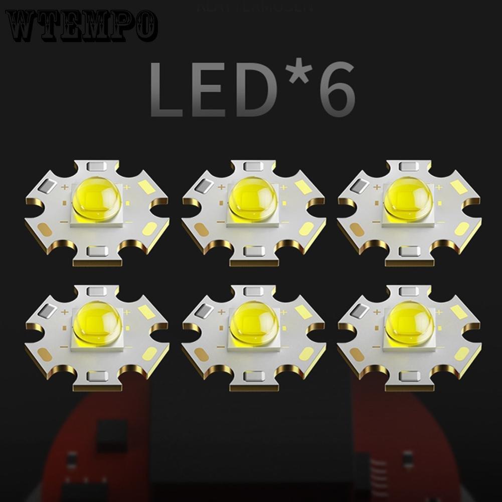 6 Bead Glare Flashlight Portable Flashlight for Outdoor Lighting with Electric Highlight Tele Focusing Four Gear Adjustment