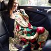 1pc Santa Claus Printing Lightweight Flannel Blanket, Comfortable and Warm Blanket, for Camping Sofa Bed and Couch Office, Gift Blankets In All