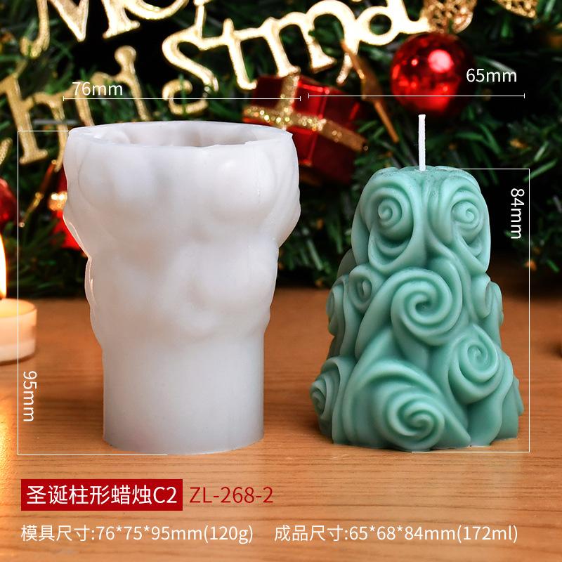 

DIY Sculpture pattern cylindrical candle silicone mold flower wave cylindrical candle mold home decoration resin gypsum mold