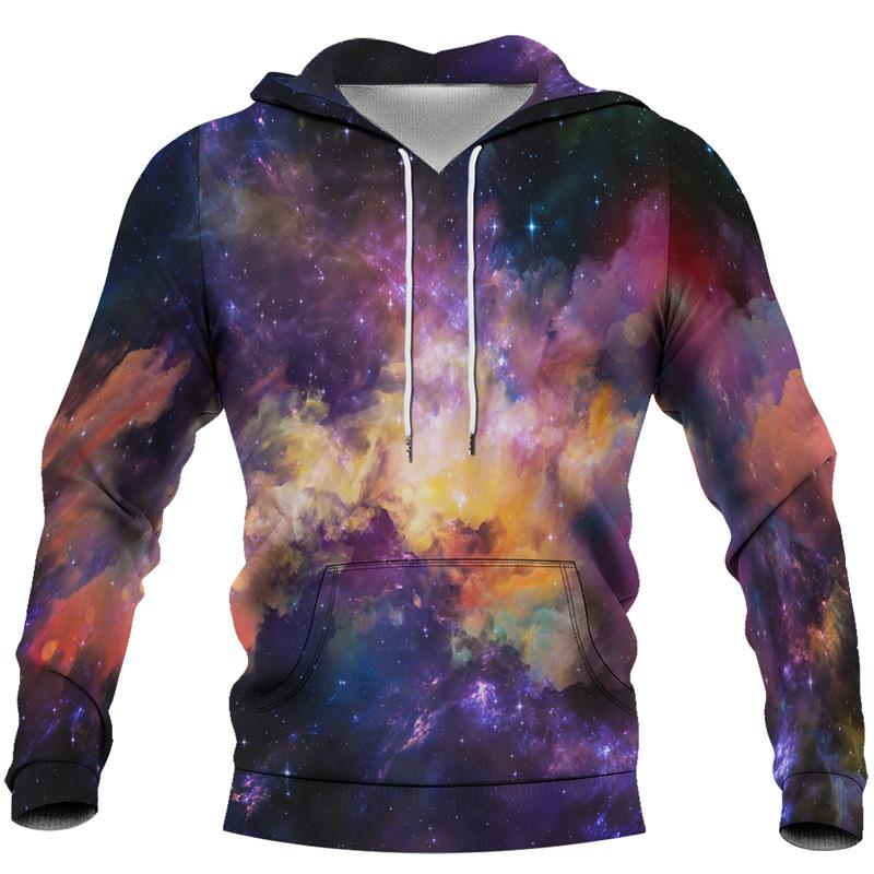 

Нові чоловічі 3D толстовки в стилі Harajuku, барвистий всесвіт, планета, зірка, хмарний принт, унісекс, світшот з капюшоном, оверсайз, спортивний костюм 4XL