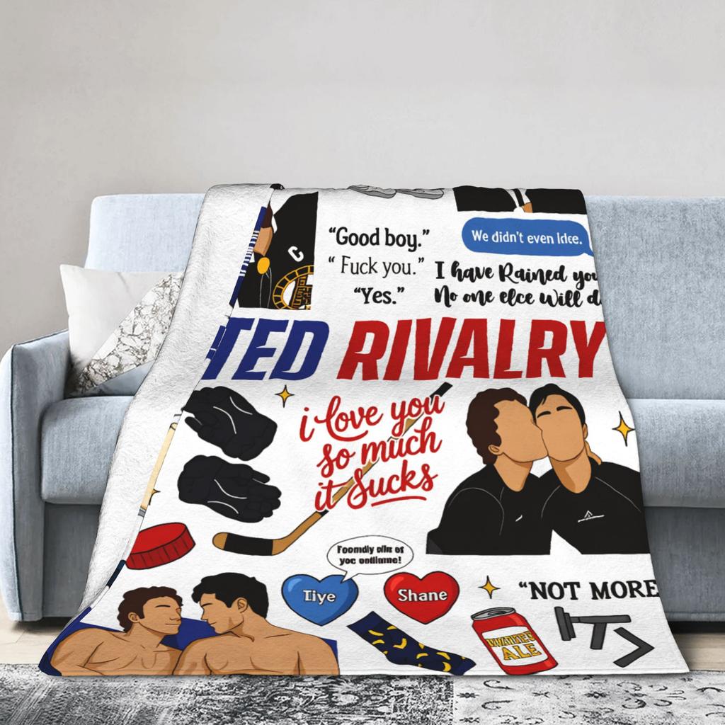 Heated Rivalry Fuzzy Blankets Cute Hollanov Awesome Throw Blanket for Sofa Bedding Lounge 150*125cm Quilt