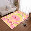 Cute Cartoon Pink Character Carpet with "Loopy" Text, Colorful Design Suitable for Use As an Anti-slip for Living Room Bedroom Sofas