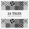 24 European Mandala Flower Tile Stickers: Waterproof, Self-Adhesive PVC for Kitchen & Bathroom Walls