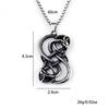 Necklace Nordic Viking Double Dragon Surround Men's Pendant